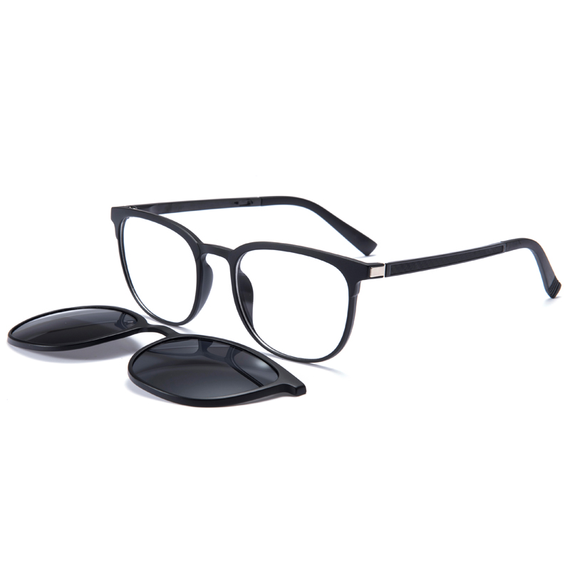 1907 marcos ovales en forma de lente de protección UV400 Clip de acero de plástico en anteojos para unisex