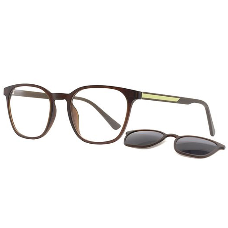 951120 Marco recortado con forma ovalada con Tac Polarizado Bicolor Clip en anteojos