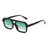 3485 de gran tamaño plano plano de marco frontal estilo piloto doble puente doble gafas de sol unisex