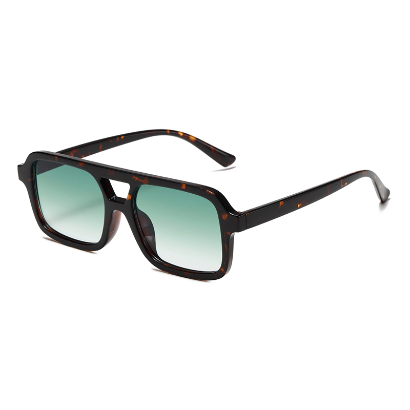3485 de gran tamaño plano plano de marco frontal estilo piloto doble puente doble gafas de sol unisex