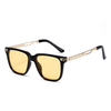 3444 Inyectado marco de forma de sqaure stework templos de metal de metal gafas de sol