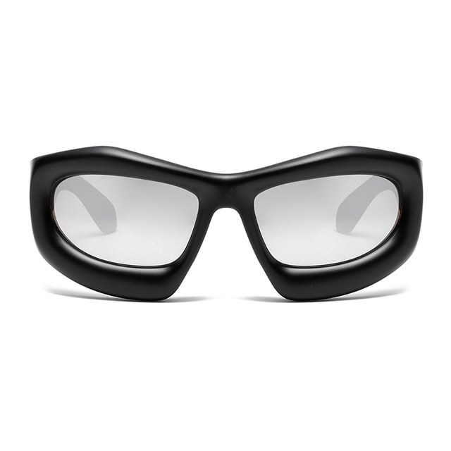 3456 Biggie marco ovalado líneas irregulares lentes polarizadas gafas de sol envueltas