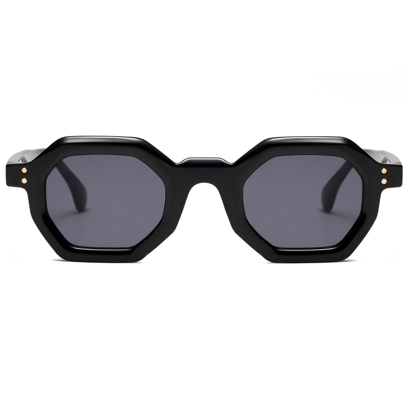 3467 Forma hexagonal geométrica Marco grueso UV400 Categoría 3 en tendencia Gafas de sol unisex