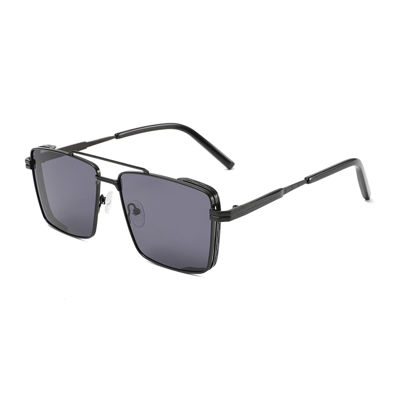 2282 Marco de metal de forma cuadrada gental con gafas de sol unisex únicas del lado doble cubierto