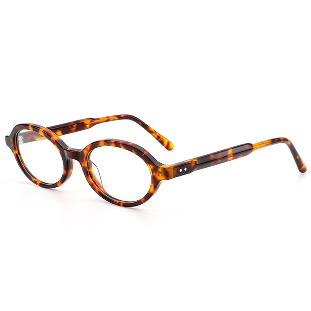 2171 pequeños marcos ópticos de acetato de estilo retro con forma ovalada