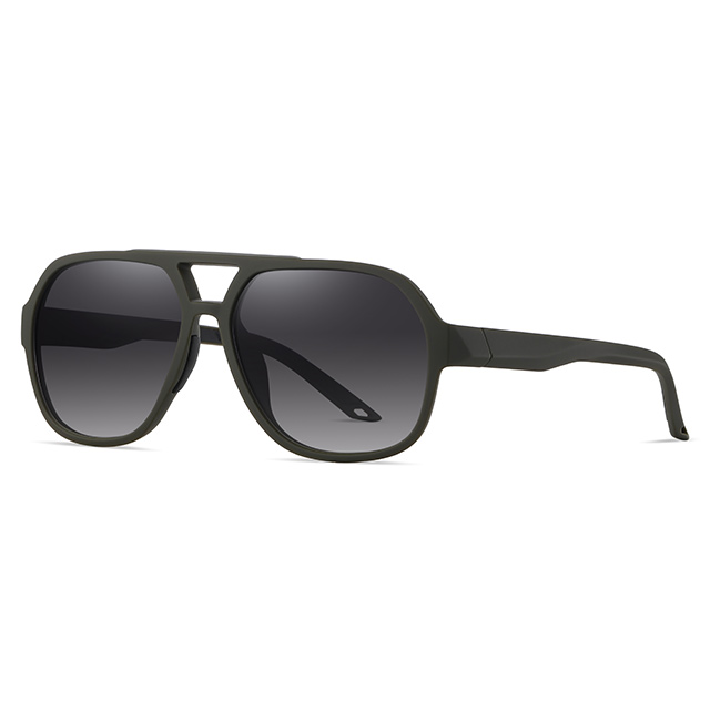 11111 Pintura de goma suave TR90 Aviator Style Men Gafas de sol