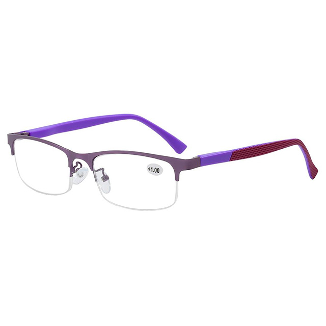 3122 Material combinado Semi Rimless Unisex Gafas de lectura