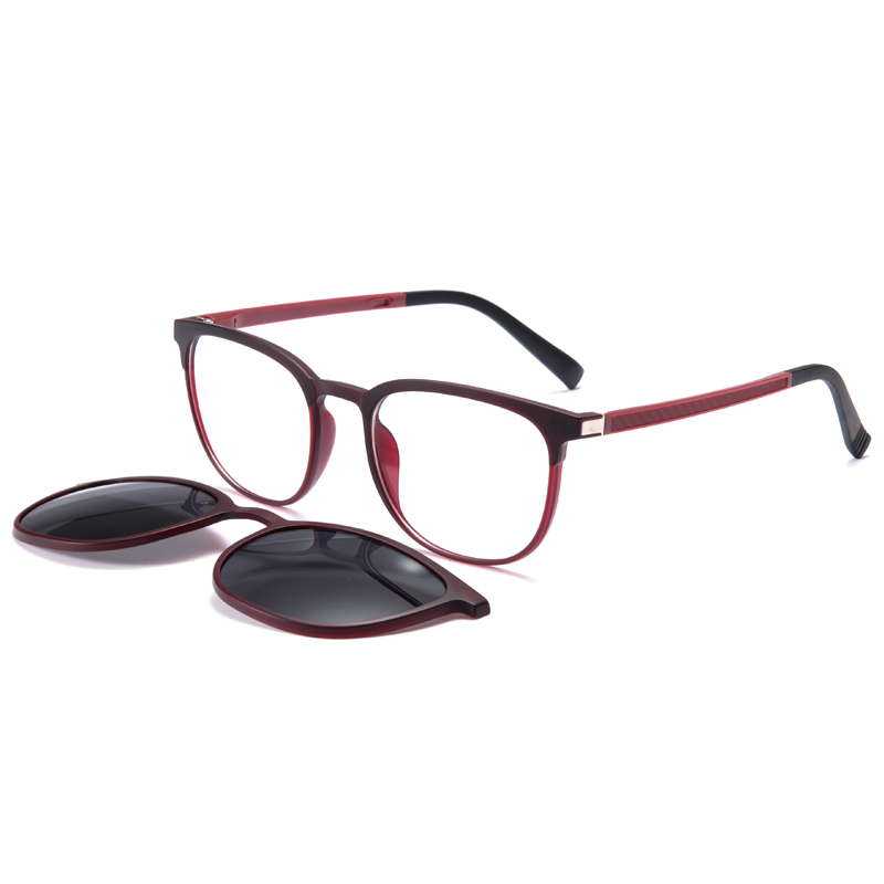 1907 marcos ovales en forma de lente de protección UV400 Clip de acero de plástico en anteojos para unisex