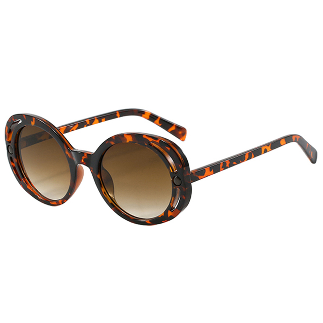 86503 marco de forma de mariposa ovalada con diseño de mujeres multicolores de diseño hueco gafas de sol