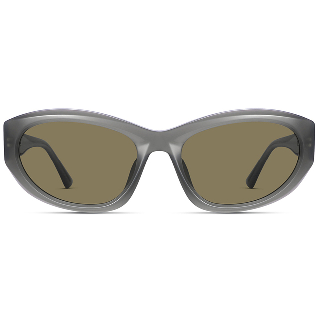 9138 Gafas de sol de acetato de lente de acetato de lente de borde completo y ovalado de forma completa