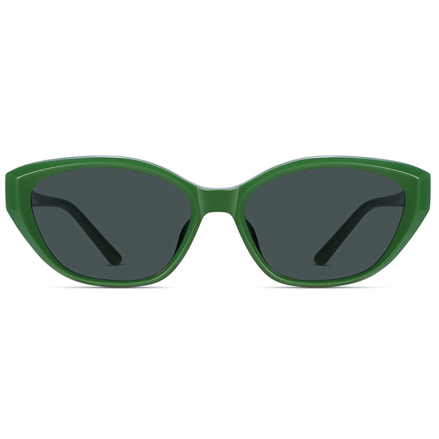 9118 Geométrico Cat Ojo Construcción de acetato Flator de varios colores Gafas de sol de mujer