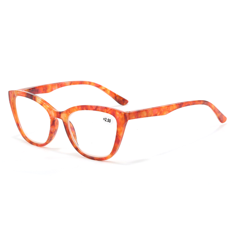 3101 Cateye Shape Full French Bisagra de resorte cómodo Colores de mármol Gafas de lectura